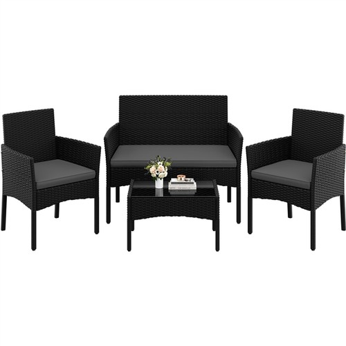 Piece garden sofa set - garden, wicker
