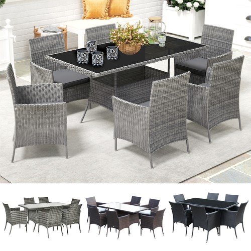 Seater rattan dining set - 6,