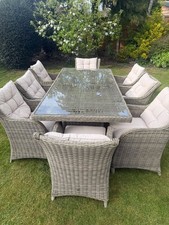 Garden Table & 8 Chairs Set