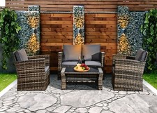 4 Seater Outdoor Rattan Garden