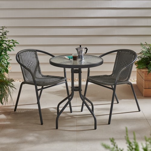 Sorrento dark grey - dark, rattan