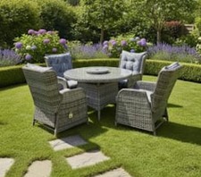 4 Seater Reclining Rattan