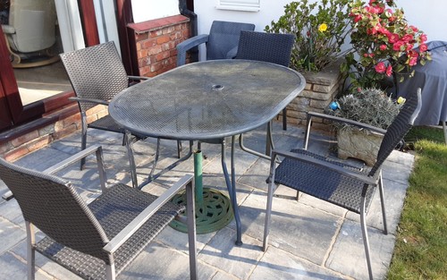 Grey metal oval - grey, &