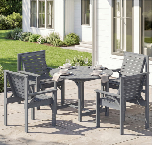 Grey wooden garden furniture - wooden,