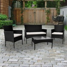 4 Piece Outdoor Rattan Garden