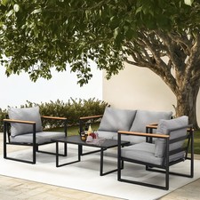 Metal 4 Piece Garden Furniture